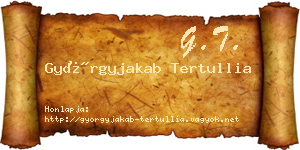 Györgyjakab Tertullia névjegykártya